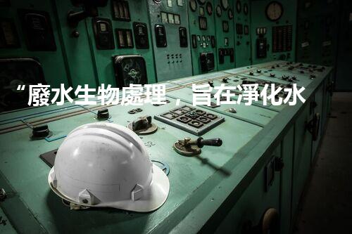 “廢水生物處理，旨在凈化水源，守護(hù)碧水藍(lán)天”